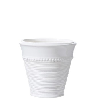 DONICZKA CERAMICZNA BIAŁA 7x8 OSŁONKA OZDOBNA