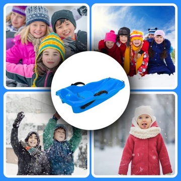 СИНИЕ САЛКИ С ПЛАСТИКОВЫМ ТОРМОЗОМ, РУЧКОЙ И СТРУНОЙ НА ЗИМУ