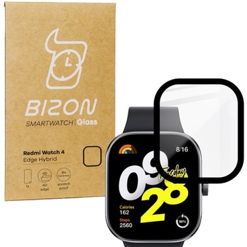 Hybrydowe szkło ochronne na zegarek Bizon do Redmi Watch 4, szybka szkiełko