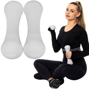 HANTLE HANTELKI CIĘŻARKI FITNESS 5kg DO ĆWICZEŃ CIĘŻARKI ZESTAW 2x2,5kg