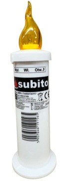 Wkład LED S7 16.5cm znicz stroik żółty Subito do 1200h