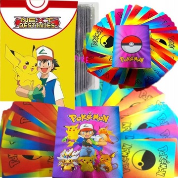 TECZOWE Karty pokemon 55 KART + Album GRATIS