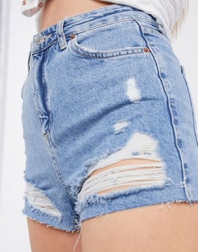 TOPSHOP SPODENKI JEANSOWE DAMSKIE DZIURY 38 M VAC