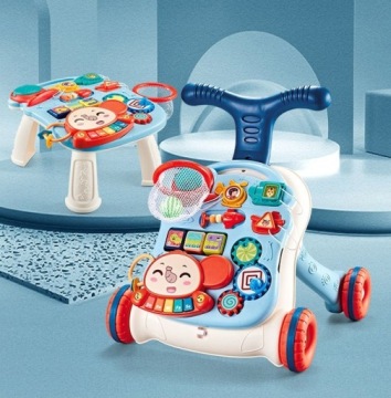 УЧЕБНЫЙ СТОЛ WALKER PUSH ИНТЕРАКТИВНАЯ ПАНЕЛЬ ДЛЯ ДЕТСКИХ КОРЗИН 5 В 1