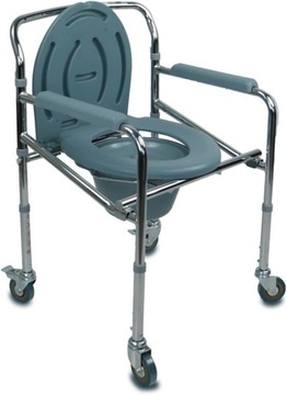 MOBICLINI WÓZEK TOALETOWY KRZESŁO WC SANITARNE NA KÓŁKACH 100KG SKŁADANE