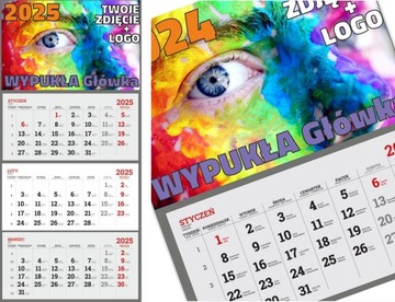 Календарь TRIPLE на 2025 год с ВЫПУКЛОЙ головкой Logo COMPANY PRINT 100 шт.