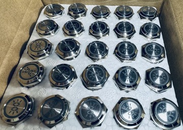 Przycisk metalowy podświetlany światła pozycyjne 16mm LED 12V 24V SPDT bi