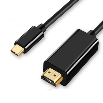 Кабель Type C — HDMI 4K2K, 1,8 метра, черный