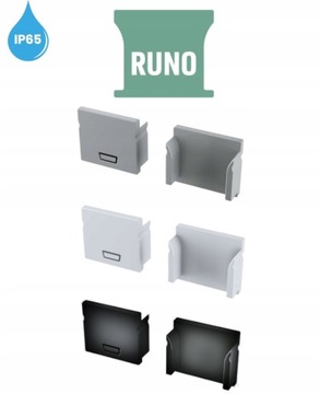 ZAŚLEPKA DO PROFILU WODOODPORNEGO RUNO IP65 KOLORY