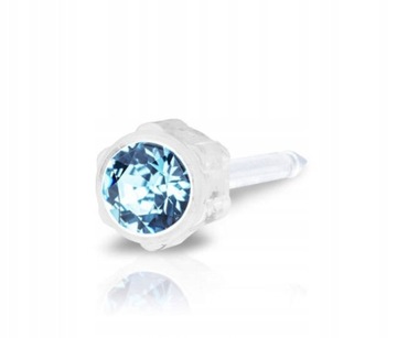 BLOMDAHL AQUAMARINE 4 mm Kolczyk plastik medyczny