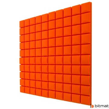 Звукоизоляционная акустическая пена, оранжевые кубики, квадратные панели, губка