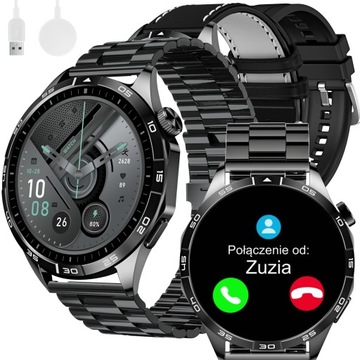 Smartwatch Zegarek Męski Wodoodporny Elegancki Rozmowy SPORT AMOLED MENU PL