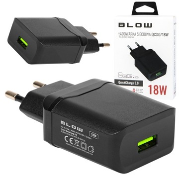 SZYBKA ŁADOWARKA SIECIOWA DO TELEFONU USB QUICK CHARGE QC 3.0 18W 3A MOCNA