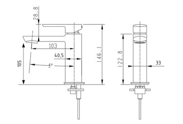 Sapho MIXONA 25 хромированный смеситель для умывальника MG001
