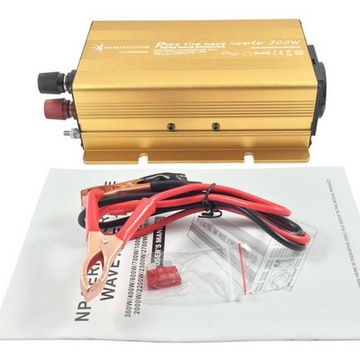 ПРЕОБРАЗОВАТЕЛЬ НАПРЯЖЕНИЯ PURE SINUS 300 ВАТ SOLARTRONICS 12 В/230 В USB ЗОЛОТОЙ