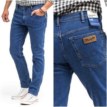 Męskie spodnie jeansowe proste Wrangler TEXAS SLIM W32 L34