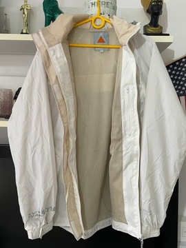 Sportowa wiosenna kurtka biała Wygodna odblaskowa kaptur Icepeak XL kaptur