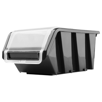 100 x Контейнер с крышкой 100x155x70 черный