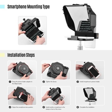 Andoer Portable Smartphone Teleprompter Prompter