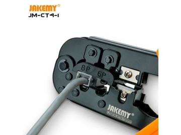 Profesjonalna Zaciskarka do Kabli RJ45 RJ12 RJ11 Ściągacz Izolacji JAKEMY