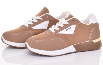 LEKKIE BUTY SPORTOWE DAMSKIE PRZEWIEWNE SNEAKERSY Z TKANINY KOLORY