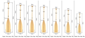 Wiosło pagaje Wooden Paddle 140 cm