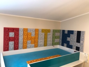 Мягкие стеновые панели лего блоки / 12,5 х 25 см