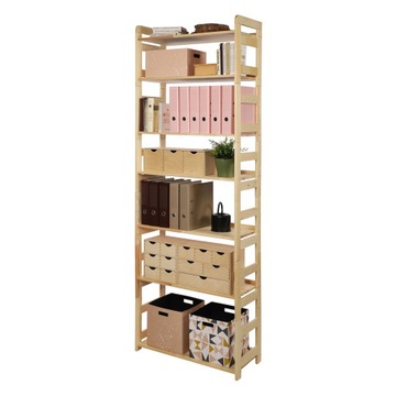 Regał na książki Modułowy BERDO 236x80x34,4 7P