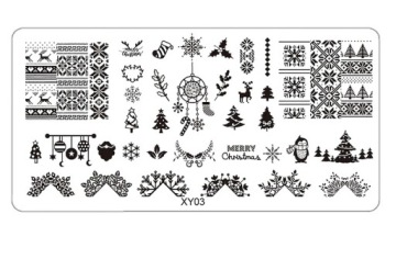 Плитка для ногтей для ногтей Рождество XY3