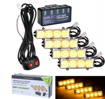 4х СИГНАЛЬНЫЕ ЛАМПЫ СТРОБСКОП ПОМОЩЬ ЭВАКУАТОР СВЕТОДИОДНЫЙ