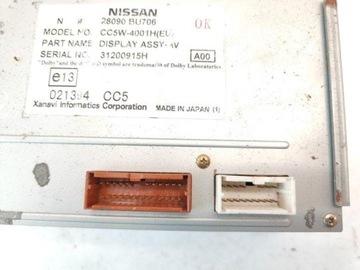 28090BU706 OBRAZOVKA NAVIGACE 1.8 84 2005 NISSAN ALMERA TINO (V10)