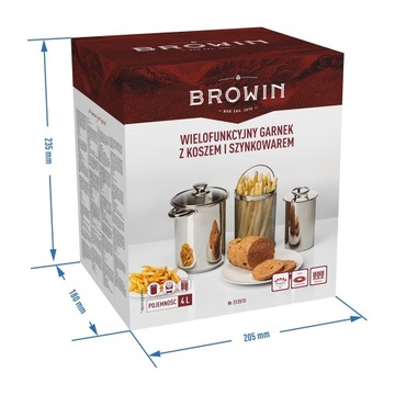 Многофункциональный кастрюля с корзиной и ветчинница BROWIN