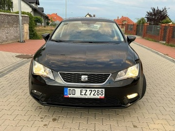 Seat Leon III Hatchback 1.6 TDI CR 105KM 2014 Seat Leon Opłacony Dwustrefowy klimatronic, zdjęcie 1