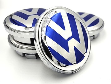 VOLKSWAGEN DEKIELKI na felgi zaślepki felg KAPSLE kołpaczki VW 69mm 4 szt.