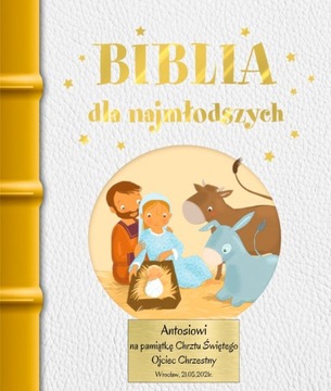 BIBLIA DLA NAJMŁODSZYCH PAMIĄTKA CHRZTU GRAWER