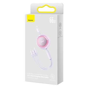 Кабель Baseus 3in1 USB microUSB Lightning USB-C, 1,1 м