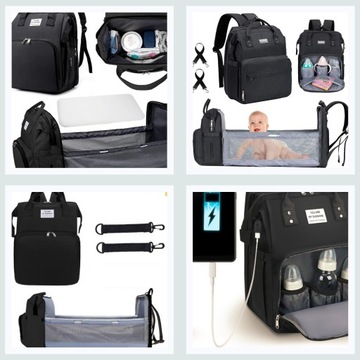 РЮКЗАК МАМА, СУМКА-ОРГАНИЗАТОР, пеленальный столик, КРОВАТЬ 5в1
