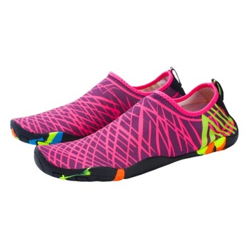 Buty do wody Boso Szybkoschnące skarpetki plażowe dla kobiet i mężczyzn 23,5 x 10 cm czerwone