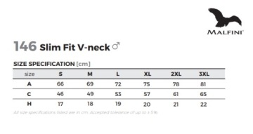 МУЖСКАЯ ФУТБОЛКА MALFINI С V-ОБРАЗНЫМ ВЫРЕЗОМ, размер M