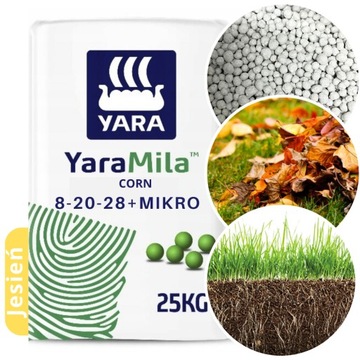 YARA MILA CORN NAWÓZ JESIENNY DO TRAWY TUI IGLAKÓW RÓŻ HORTENSJI 25KG