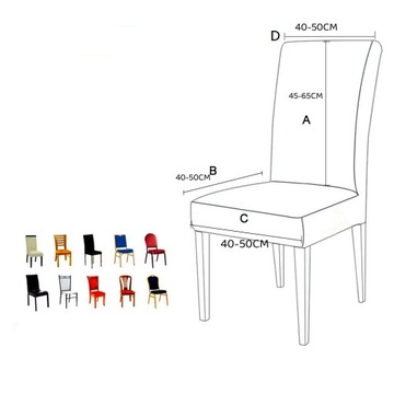 Pokrowiec dekoracyjny na krzesło mix wzorów