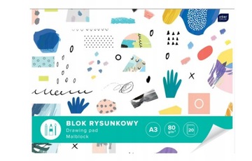 Blok rysunkowy A3 biały 20 kartek INTERDRUK
