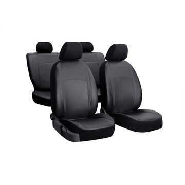 Pokrowce uniwersalne ekoskóra Design Leather czarne do Subaru Outback