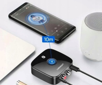 UGREEN ПРИЕМНИК BLUETOOTH 5.1 aptX BT 2RCA АДАПТЕР 3,5 мм МИНИ-ДЖЕК