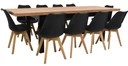 SOLIDNY STÓŁ 90x170/250 i 10 krzeseł z PODUSZKĄ