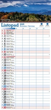 Kalendarz 2025 PLANER do notatek dla 5 osób GÓRY TATRY