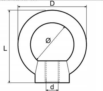 Рым-гайка M12, оцинкованная