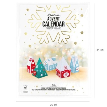 Адвент-КАЛЕНДАРЬ зимние ДЕРЕВЕНСКИЕ домики своими руками х24