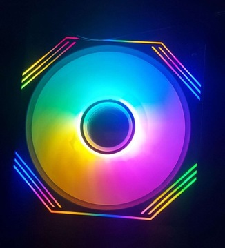 Двойной светодиодный RGB-вентилятор RAINBOW V3 с кольцом INFINITY MIRROR RAINBOW V3, Molex, 12 см