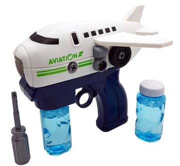 BUBBLE ПИСТОЛЕТ МАШИНА BUBBLE PLANE + ЖИДКОСТЬ